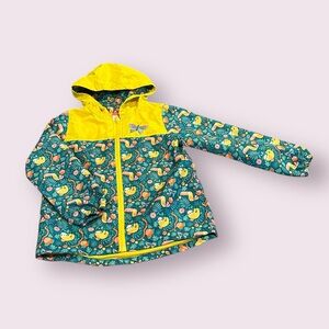 Lily & Dan Colorful Kids' Hooded Jacket Tropical Sloth Print Size Small (6-6X)